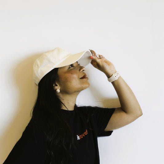 Embroided Adjustable White Beloved Baseball Hat