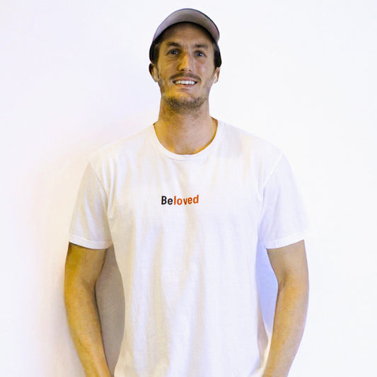 White Unisex Beloved T-Shirt w/Definition/Greek Translation