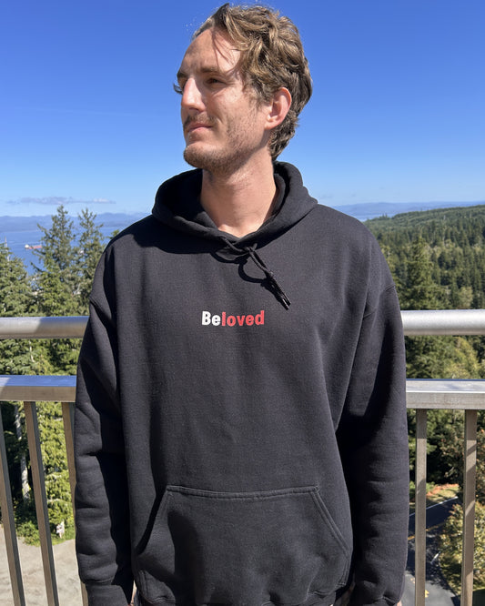 Black Unisex Beloved Hoodie w/Definition/Greek Translation