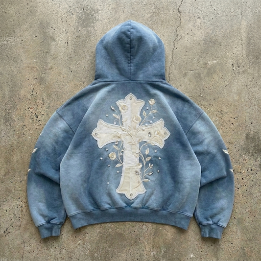 BELOVED - Heirloom Fade Rhintestone Hoodie