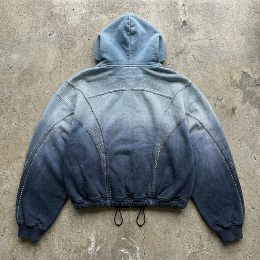 Vintage Wash Stubbed Beloved Zip Hoodie