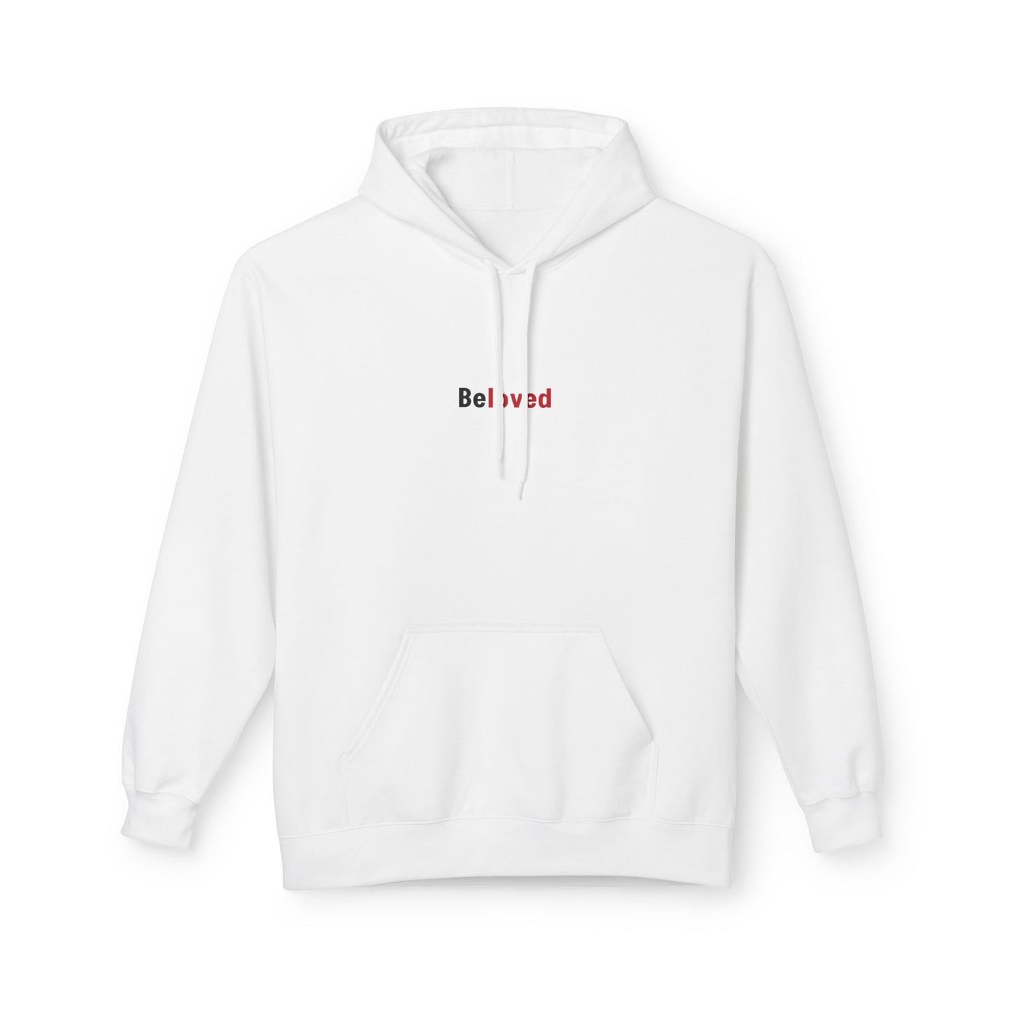 Jesus Cross/1 John 4:19 White Beloved Hoodie