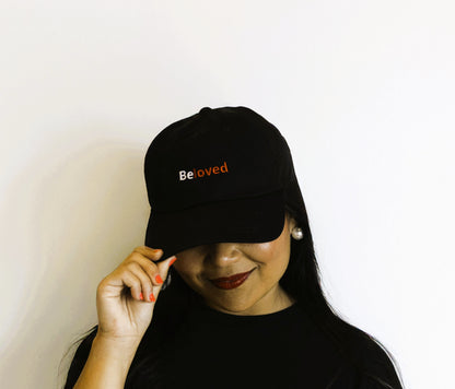 Embroided Adjustable Black Beloved Baseball Hat