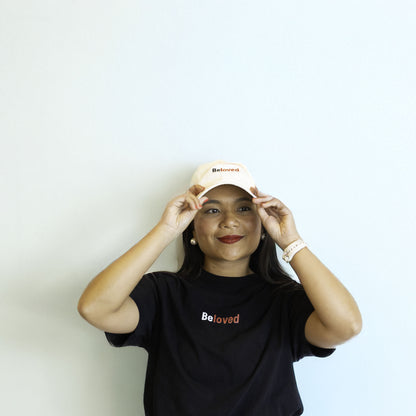 Embroided Adjustable White Beloved Baseball Hat