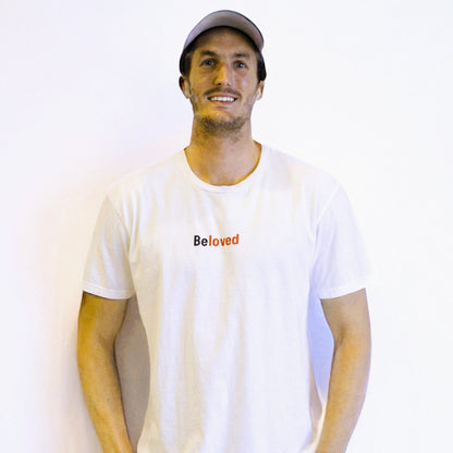 White Unisex Beloved T-Shirt w/Definition/Greek Translation