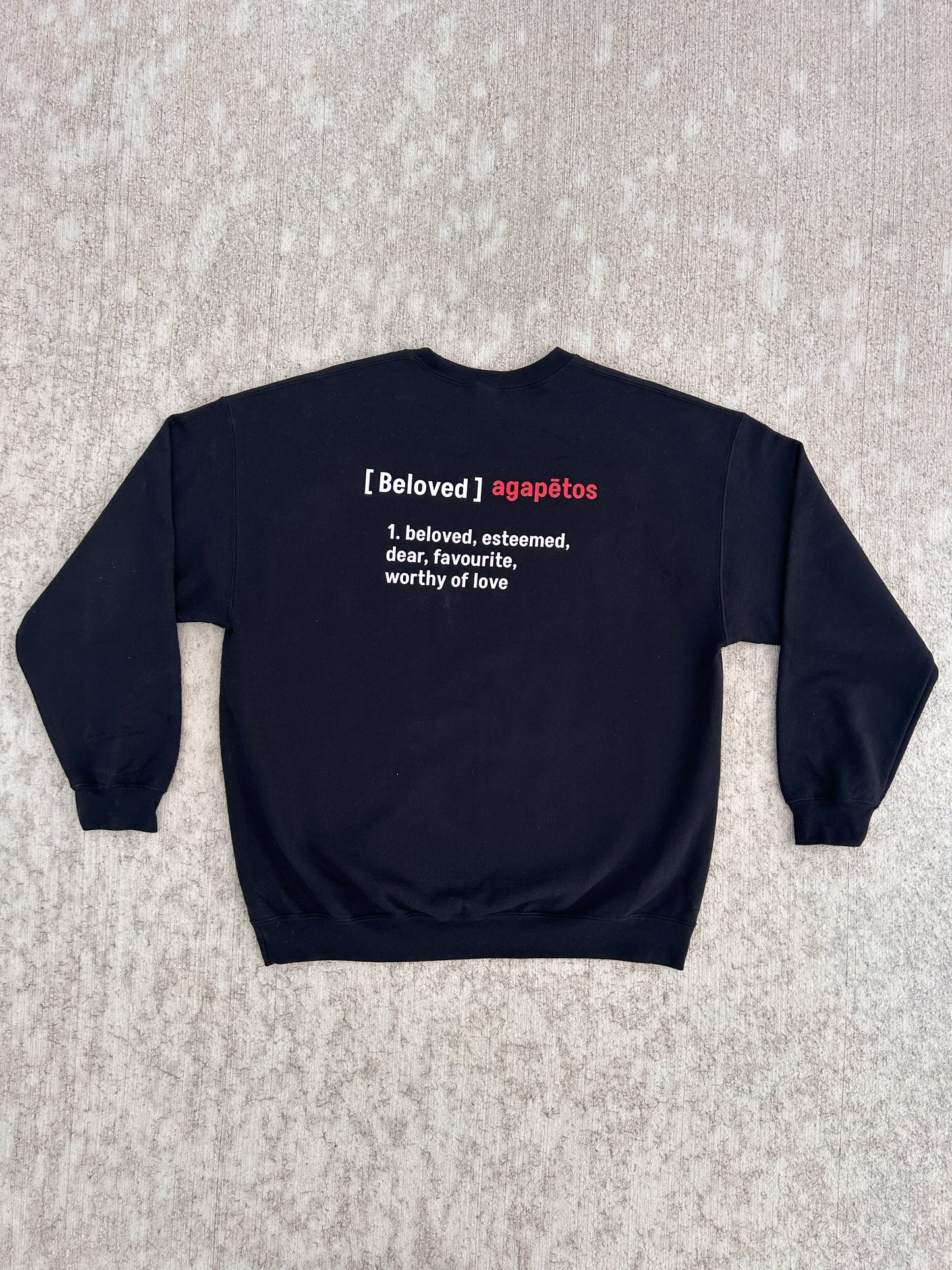 Beloved Sweatshirt w/Definition/Greek Translation