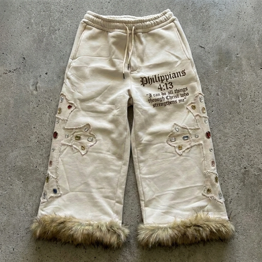 PHILLIPIANS 4:19 White Shorts