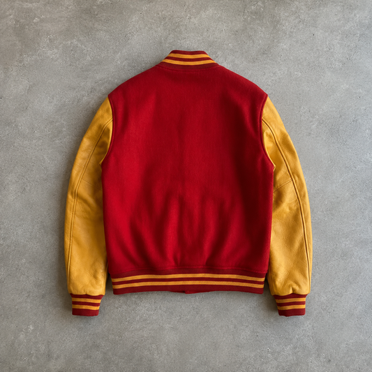 Eternal Life - John 17:3 Yellow and Red Varsity Jacket