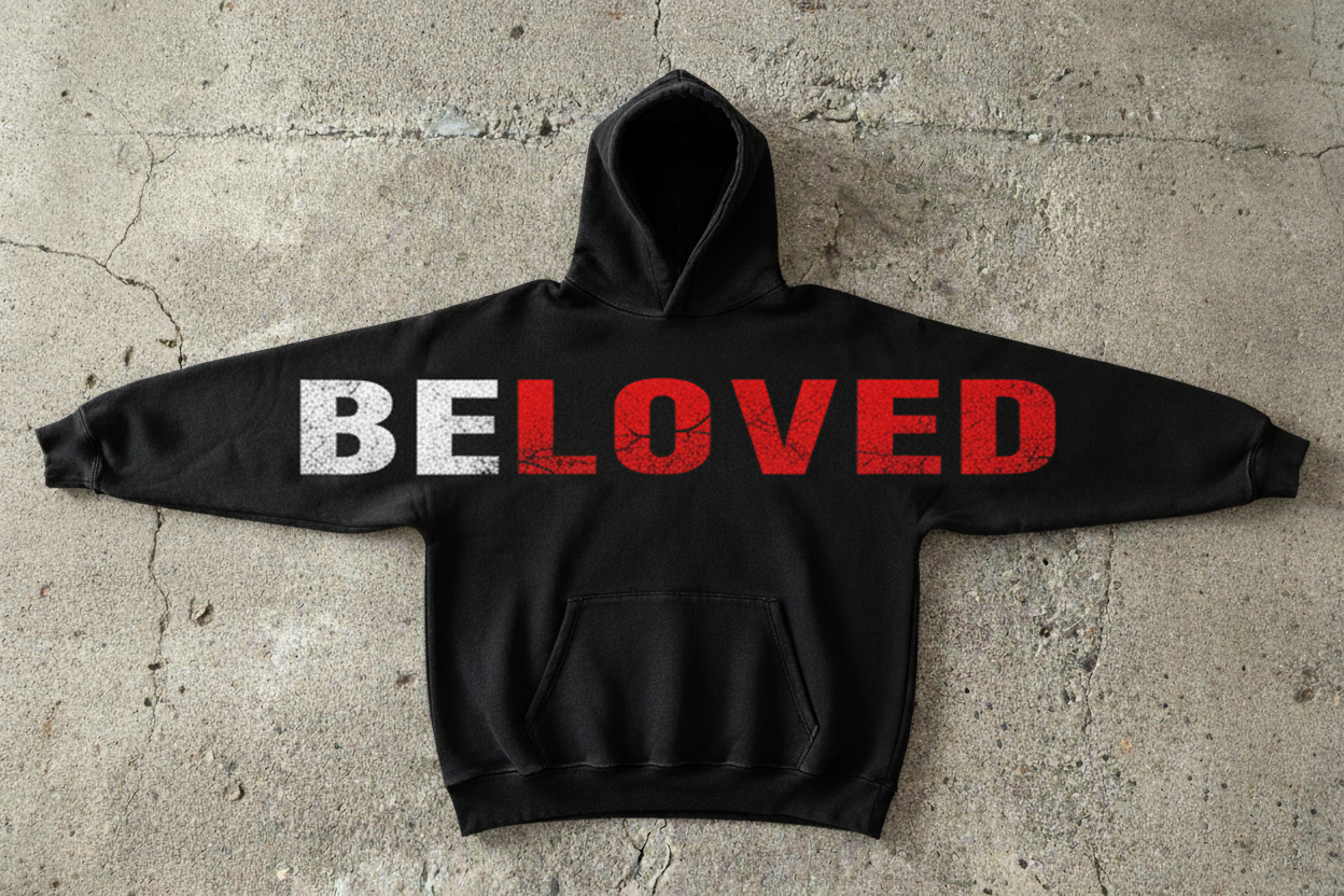 BELOVED Hoodie Black front