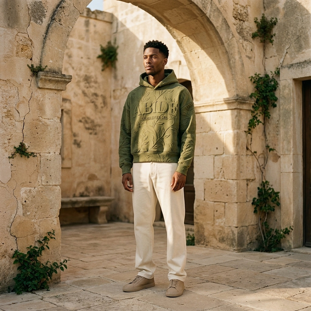 ABIDE - REMAIN IN ME Olive Green Hoodie