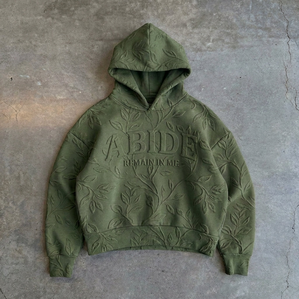 ABIDE - REMAIN IN ME Olive Green Hoodie