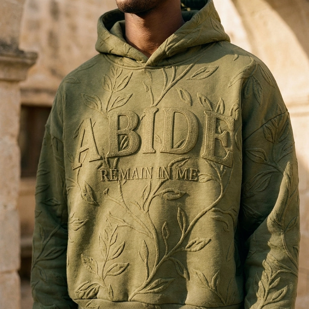 ABIDE - REMAIN IN ME Olive Green Hoodie