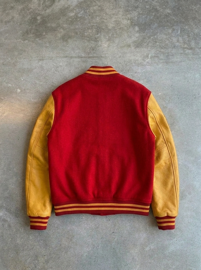 Eternal Life - John 17:3 Yellow and Red Varsity Jacket
