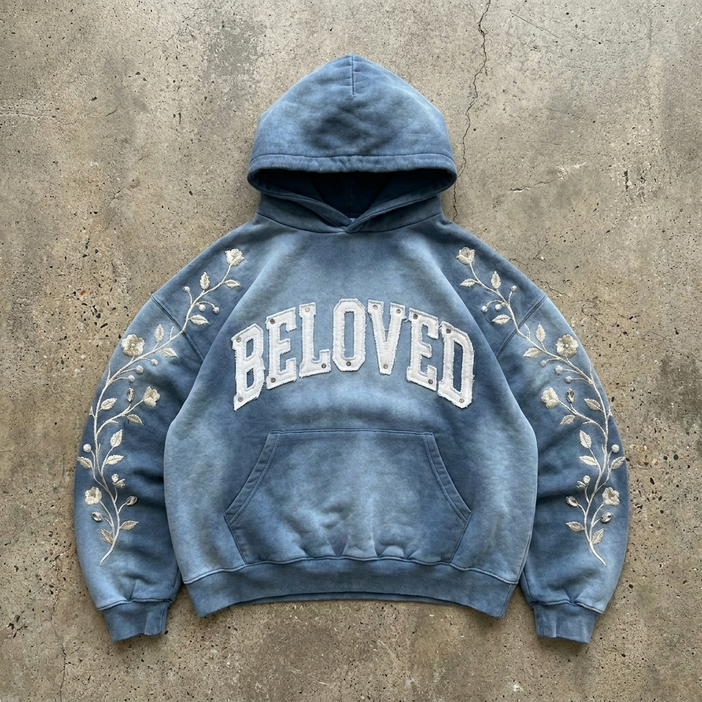 BELOVED - Heirloom Fade Rhintestone Hoodie