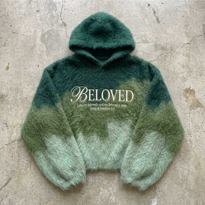 Emeral Gradient Beloved Cropped Hoodie