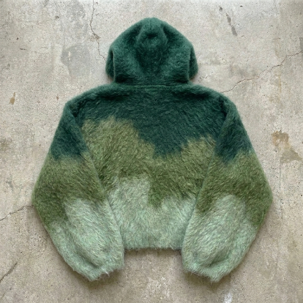 Emeral Gradient Beloved Cropped Hoodie