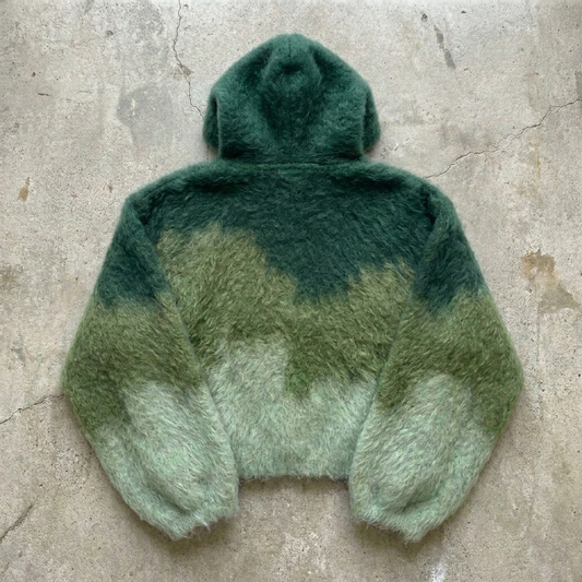 Emeral Gradient Beloved Cropped Hoodie