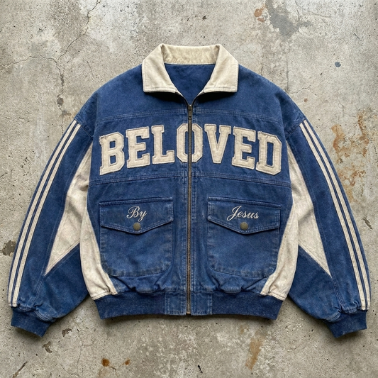 BELOVED by Jesus - Vintage Collegiate Track Jacket