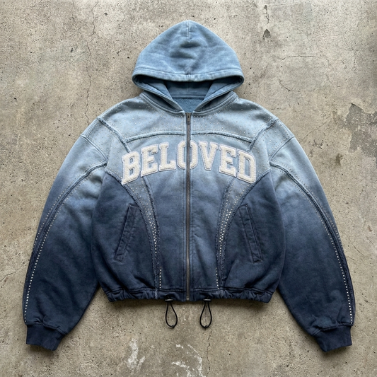 Vintage Wash Stubbed Beloved Zip Hoodie
