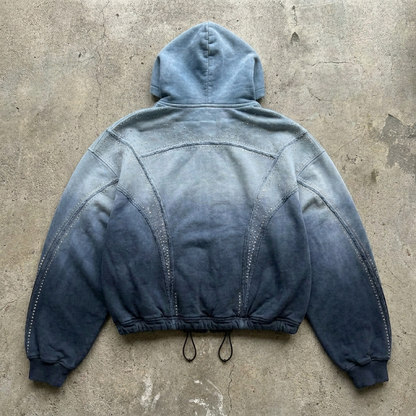 Vintage Wash Stubbed Beloved Zip Hoodie